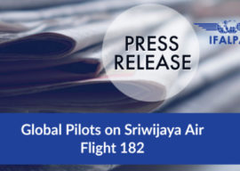 Press Release IFALPA on Sriwijaya Air Flight 182