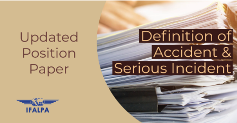 Position Paper IFALPA: Definition of Accident and Serious Incident