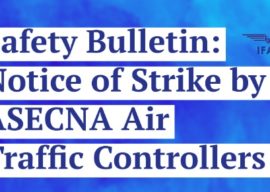 Safety Bulletin IFALPA: Notice of Strike by ASECNA Air Traffic Controllers