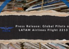 Press Release IFALPA on LATAM Airlines Flight 2213