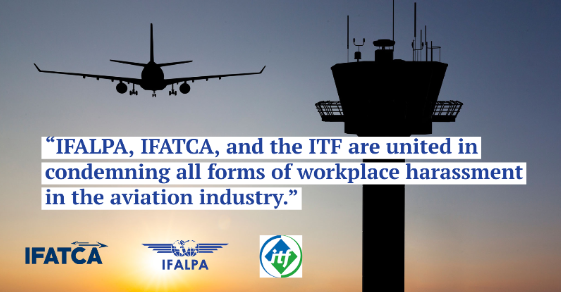 Joint Press Release IFALPA-IFATCA-ITF: International Aviation Organizations Condemn Workplace Harassment and Violence